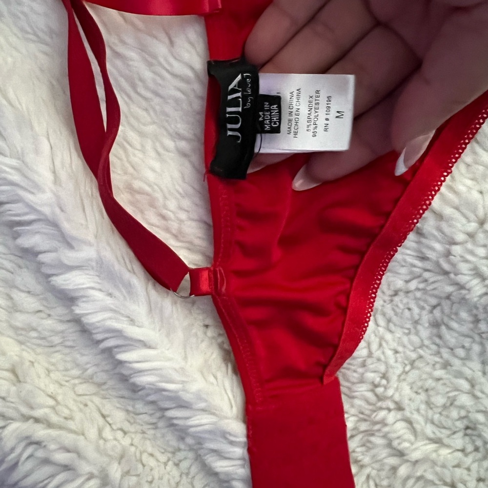 Red Rhinestone Embellished Bralette - Picture 4 of 5